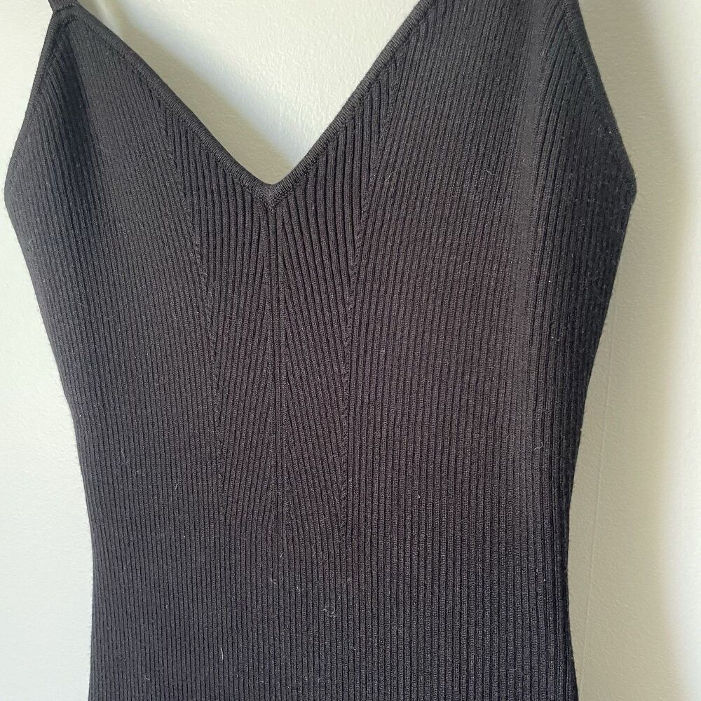 ASTR The Label Jodie Cutout Long Sleeve Knit Sweater Dress Ribbed Black Size Med - Picture 7 of 16
